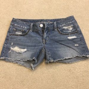 American Eagle Distressed Shorts - Size 0